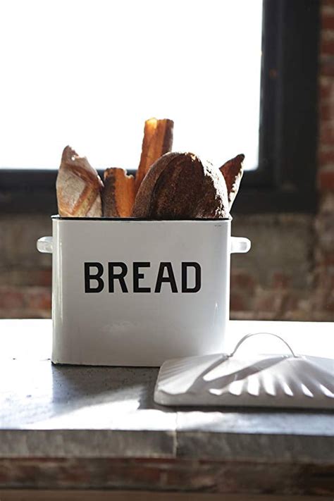 distressed metal bread box|creative co-op bread box.